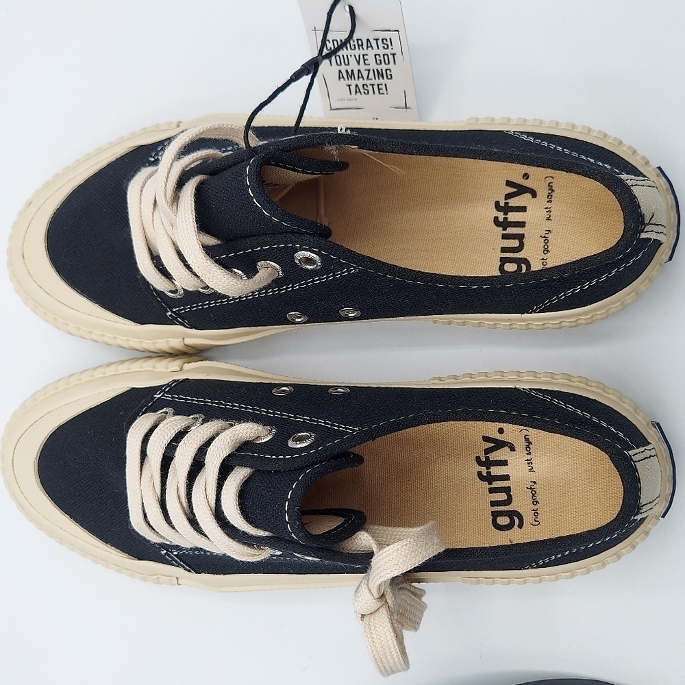 Guffy The Spicewood Black Low Top Cap Toe Canvas Sneaker Shoes Women's US 8.5 - Picture 8 of 14